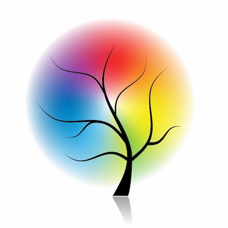 simsearch:400-04366633,k - Art tree of spectral colors for your design Stock Photo - Budget Royalty-Free & Subscription, Code: 400-04671590