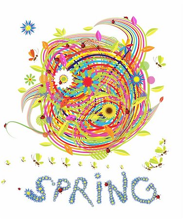 simsearch:400-04256433,k - Funny spring illustration for your design Photographie de stock - Aubaine LD & Abonnement, Code: 400-04671592