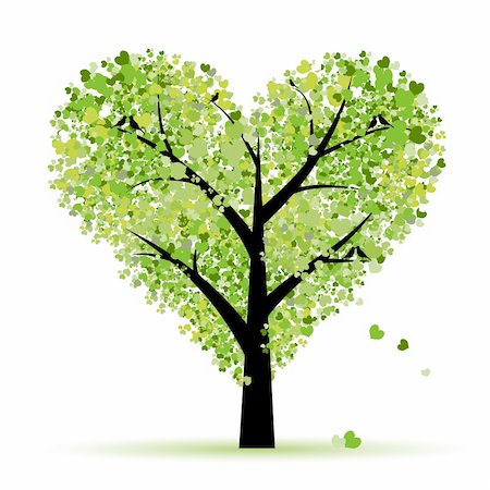 simsearch:400-05902207,k - Valentine tree, love, leaf from hearts Stock Photo - Budget Royalty-Free & Subscription, Code: 400-04671603