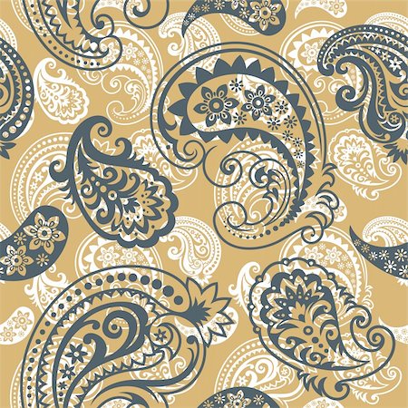 simsearch:400-05132616,k - Seamless background from a paisley ornament, Fashionable modern wallpaper or textile Foto de stock - Super Valor sin royalties y Suscripción, Código: 400-04671706