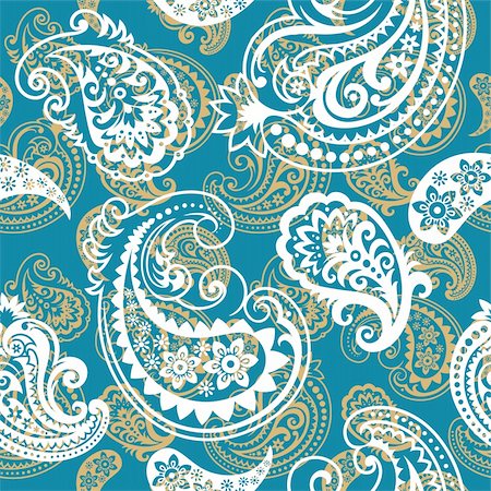 simsearch:400-06629563,k - Seamless background from a paisley ornament, Fashionable modern wallpaper or textile Foto de stock - Super Valor sin royalties y Suscripción, Código: 400-04671707