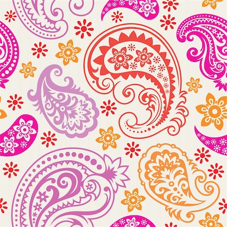 sanyal (artist) - Seamless background from a paisley ornament, Fashionable modern wallpaper or textile Fotografie stock - Microstock e Abbonamento, Codice: 400-04671710