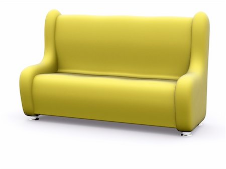 small yellow sofa. 3d Stock Photo - Budget Royalty-Free & Subscription, Code: 400-04671754