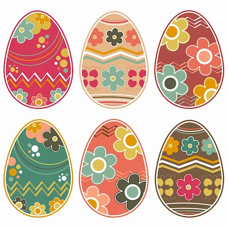 simsearch:400-06852125,k - retro style easter eggs Foto de stock - Super Valor sin royalties y Suscripción, Código: 400-04672019