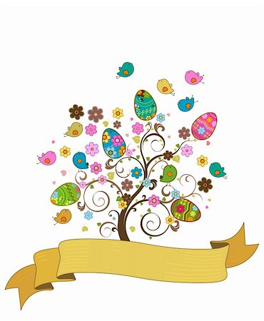 simsearch:400-05913273,k - easter tree Fotografie stock - Microstock e Abbonamento, Codice: 400-04672022