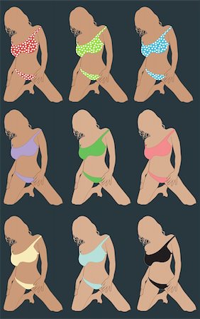 This is a set of bikinis in a variety of colors Foto de stock - Super Valor sin royalties y Suscripción, Código: 400-04672105