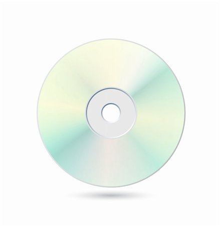 dvd - light blue shiny cd on white background with shadow Stock Photo - Budget Royalty-Free & Subscription, Code: 400-04672212