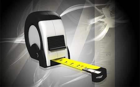 rbhavana (artist) - Digital illustration of measure tape in digital colour background Fotografie stock - Microstock e Abbonamento, Codice: 400-04672322