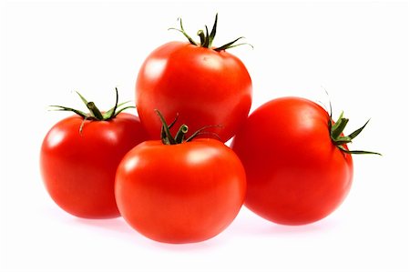 simsearch:400-06138091,k - Fresh red tomatoes isolated on white background Foto de stock - Super Valor sin royalties y Suscripción, Código: 400-04672343