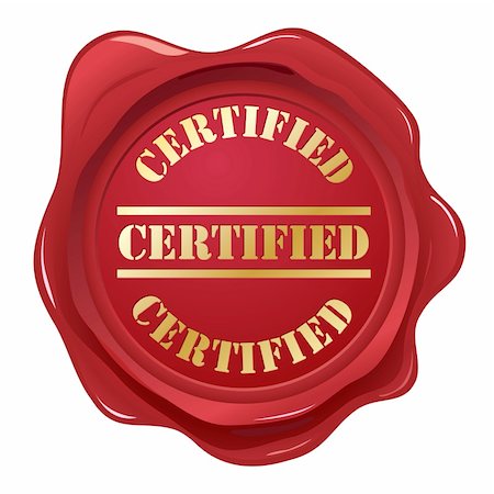 embossed seal - Certified wax seal, part of my wax seal collection. Stock Photo - Budget Royalty-Free & Subscription, Code: 400-04672365