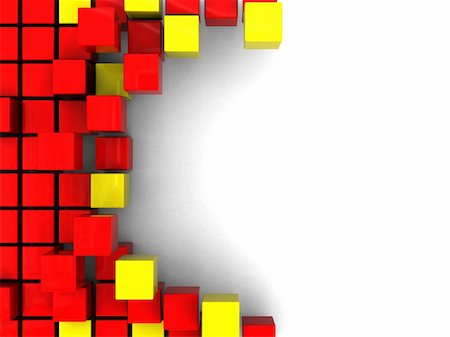 simsearch:400-04202615,k - abstract 3d illustration of red and yellow boxes background Photographie de stock - Aubaine LD & Abonnement, Code: 400-04672517