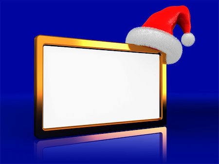 simsearch:400-06207389,k - abstract 3d illustration of christmas frame over blue background Photographie de stock - Aubaine LD & Abonnement, Code: 400-04672629
