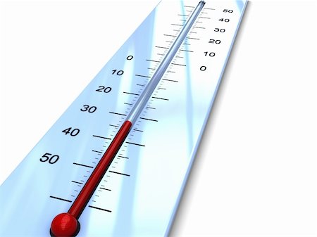 3d illustration of  thermometer with cold temperature Stockbilder - Microstock & Abonnement, Bildnummer: 400-04672660