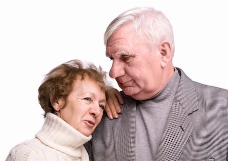 Senior Couple Isolated on a White Background Stock Photo - Budget Royalty-Free & Subscription, Code: 400-04672997