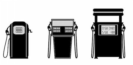 gas pump vector illustration (numbers on the pump can be seen in actual vector) Foto de stock - Super Valor sin royalties y Suscripción, Código: 400-04684059