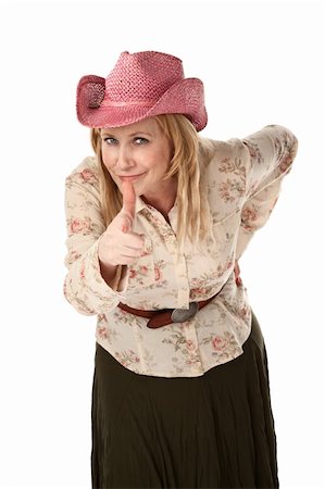 simsearch:400-05263090,k - Cowgirl on white background Foto de stock - Super Valor sin royalties y Suscripción, Código: 400-04684160