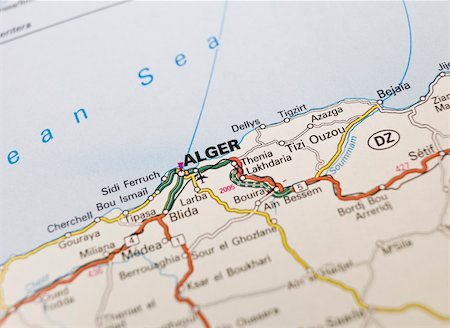 Map of Alger in Algeria Foto de stock - Super Valor sin royalties y Suscripción, Código: 400-04684222