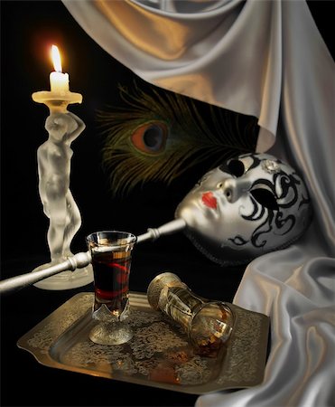 simsearch:614-01561575,k - The Venetian mask, candle and glasses. A still-life Stock Photo - Budget Royalty-Free & Subscription, Code: 400-04684364