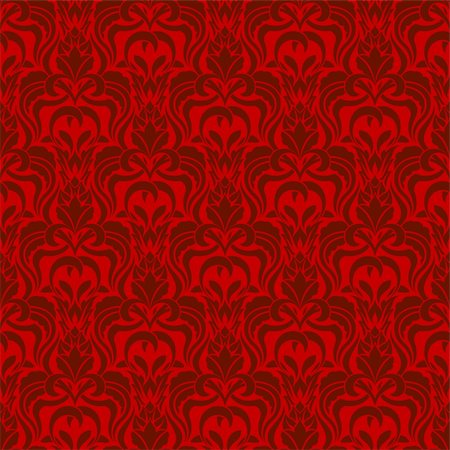 simsearch:400-05139120,k - Red seamless wallpaper pattern Stock Photo - Budget Royalty-Free & Subscription, Code: 400-04684422