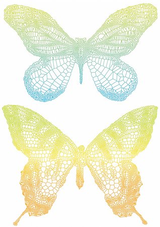 beautiful vector butterflies with delicate texture Stock Photo - Budget Royalty-Free & Subscription, Code: 400-04684592