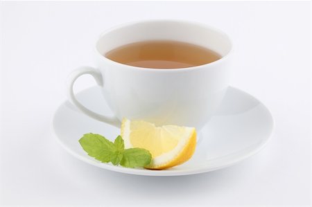 Freshly made healthy mint tea with lemon Stock Photo - Budget Royalty-Free & Subscription, Code: 400-04685919