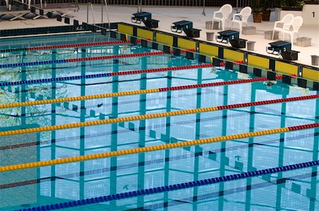 a photo of an olympic pool for swimming competition Stock Photo - Budget Royalty-Free & Subscription, Code: 400-04686044