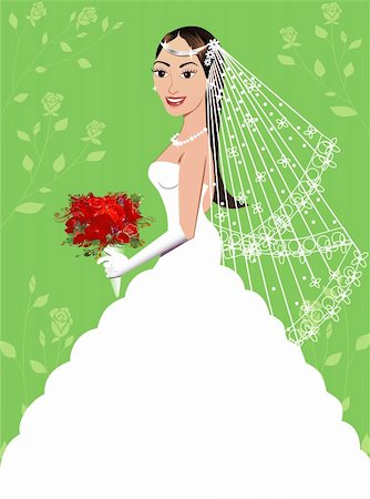 simsearch:400-04349663,k - A beautiful brunette woman on her wedding day. Wedding Gown 5. Stock Photo - Budget Royalty-Free & Subscription, Code: 400-04686315