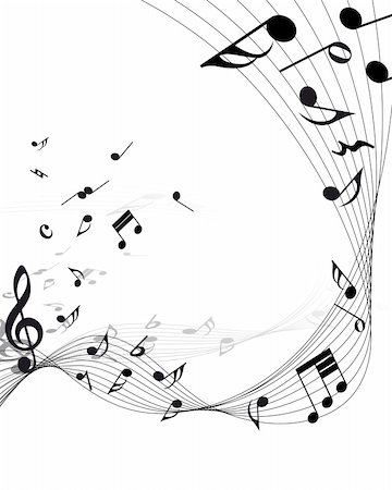 simsearch:400-04687527,k - Vector musical notes staff background for design use Stock Photo - Budget Royalty-Free & Subscription, Code: 400-04687528