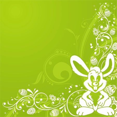 simsearch:400-04242338,k - Easter background with ornament eggs, rabbit, and floral pattern, element for design, vector illustration Photographie de stock - Aubaine LD & Abonnement, Code: 400-04687638