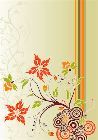 simsearch:400-04050607,k - Floral background with circle, element for design, vector illustration Photographie de stock - Aubaine LD & Abonnement, Code: 400-04687859