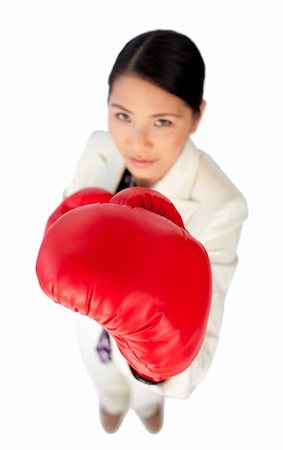 simsearch:400-06876600,k - Focus on boxing gloves against a white background Stock Photo - Budget Royalty-Free & Subscription, Code: 400-04688162