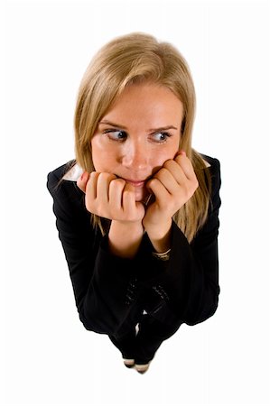 wide angle picture of an attractive businesswoman being worried Stock Photo - Budget Royalty-Free & Subscription, Code: 400-04688353
