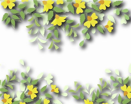 simsearch:400-04397952,k - Design illustration of a flowering plant border Fotografie stock - Microstock e Abbonamento, Codice: 400-04688848