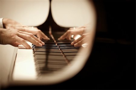 close up of male hands playing piano. Horizontal shape, copy space Stock Photo - Budget Royalty-Free & Subscription, Code: 400-04689066