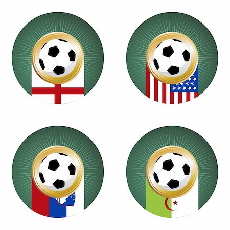 simsearch:400-04179019,k - Composition with footballs in the flags of each country of the group C to the 2010 Soccer World Cup Stock Photo - Budget Royalty-Free & Subscription, Code: 400-04689244