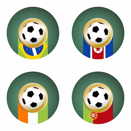 simsearch:400-07290547,k - Composition with footballs in the flags of each country of the group G to the 2010 soccer World Cup Stockbilder - Microstock & Abonnement, Bildnummer: 400-04689248