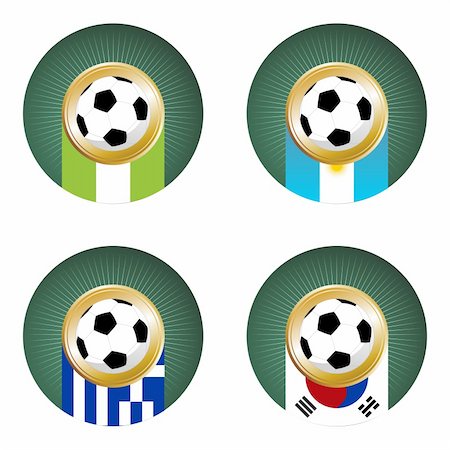 simsearch:400-07290547,k - Composition with footballs in the flags of each country of the group B to the 2010 soccer World Cup Stockbilder - Microstock & Abonnement, Bildnummer: 400-04689243