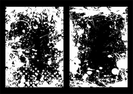 simsearch:400-04689271,k - Abstract negative ink splat frame background in black and white Photographie de stock - Aubaine LD & Abonnement, Code: 400-04689272