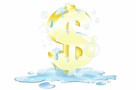 simsearch:700-01837407,k - Golden Dollar Sign With Soap Bubbles In Water, Isolated On White Foto de stock - Super Valor sin royalties y Suscripción, Código: 400-04689930