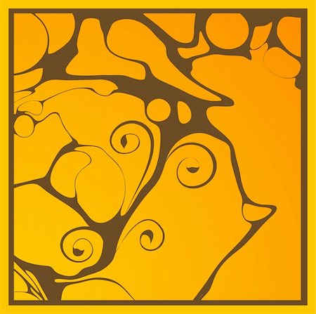 simsearch:400-05234537,k - illustration drawing of beautiful orange flower background Fotografie stock - Microstock e Abbonamento, Codice: 400-04680785