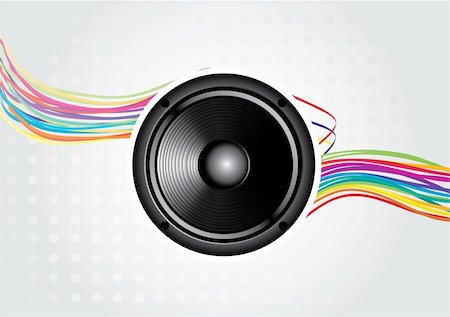 simsearch:400-04659091,k - abstract rainbow wave line with speaker and place for your text Photographie de stock - Aubaine LD & Abonnement, Code: 400-04680791