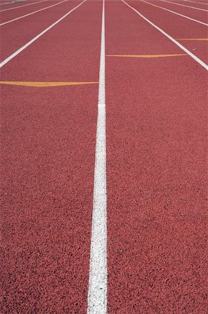 start finish run - Track and Field running lanes and arrow markers Stock Photo - Budget Royalty-Free & Subscription, Code: 400-04680952