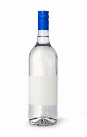 Full spirits bottle with blank label Photographie de stock - Aubaine LD & Abonnement, Code: 400-04680953