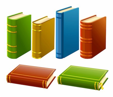 simsearch:400-04173363,k - group of different books with empty cover vector illustration, isolated on white background Stock Photo - Budget Royalty-Free & Subscription, Code: 400-04680985