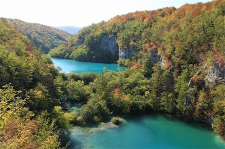 Lakes in Plitvice National Park, Croatia, Europe. Tranquil scene. Stockbilder - Microstock & Abonnement, Bildnummer: 400-04681195