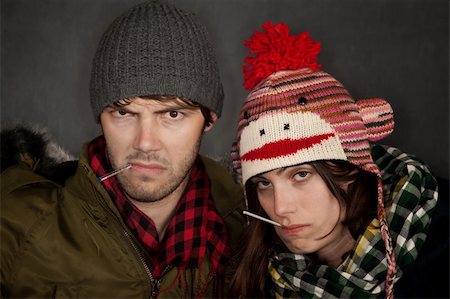 Young Hipster Couple with Colds or the Flu Stock Photo - Budget Royalty-Free & Subscription, Code: 400-04681312