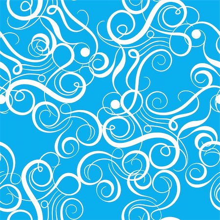 simsearch:400-05236333,k - illustration drawing of abstract blue seamless pattern Foto de stock - Super Valor sin royalties y Suscripción, Código: 400-04681410