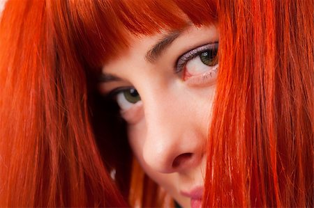 simsearch:400-04651881,k - Portrait of beauttiful woman with red hair Photographie de stock - Aubaine LD & Abonnement, Code: 400-04681481