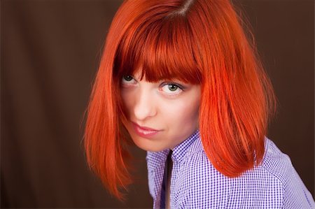 simsearch:400-04651881,k - Portrait of beauttiful woman with red hair Photographie de stock - Aubaine LD & Abonnement, Code: 400-04681645