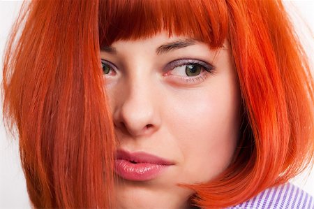 simsearch:400-04651881,k - Portrait of beauttiful woman with red hair Photographie de stock - Aubaine LD & Abonnement, Code: 400-04681643